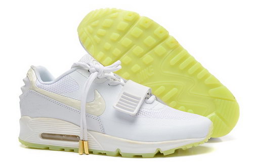 2014 Nike Air Yeezy Ii 2 Sp Max 90 The Devil Series West Mens Shoes All White Yellow Outlet Online